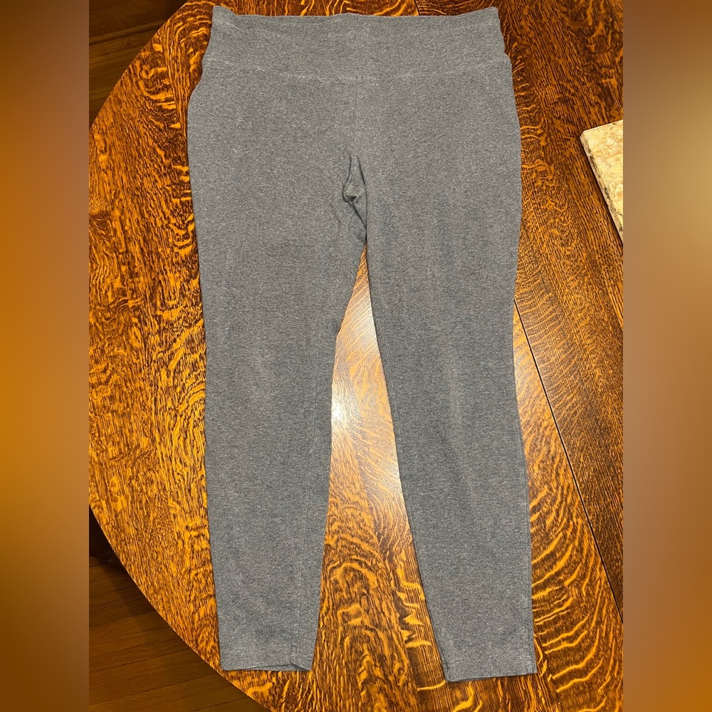 Hanna Andersson Charcoal Grey Cotton Leggings Full Length Women’s XL EUC